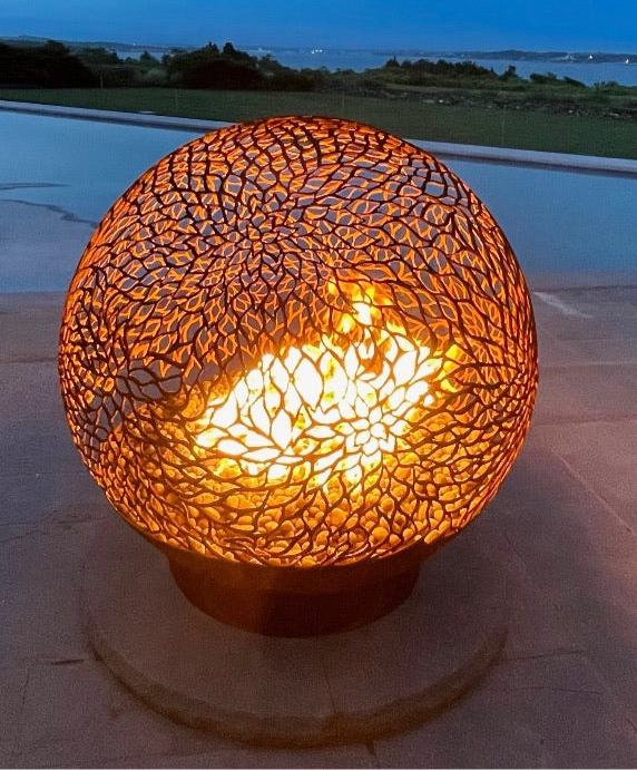 DAHLIA - FLOWER POWER FIREBALL FIRE PIT 37.5” fireballfirepits.com