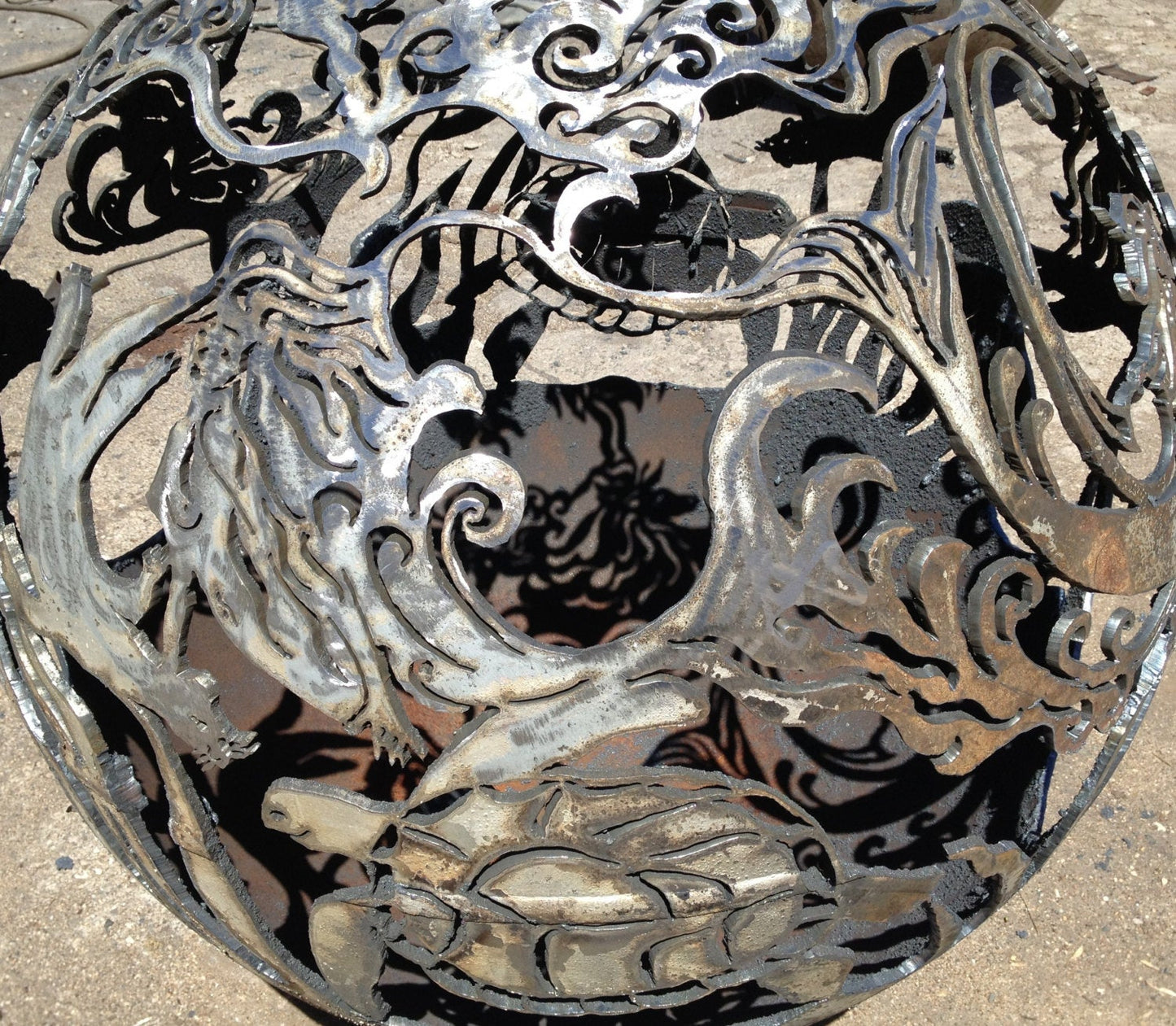 MERMAIDS FIREBALL FIRE PIT 37.5” fireballfirepits.com